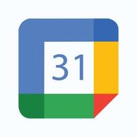 Google calendar vector icon eps