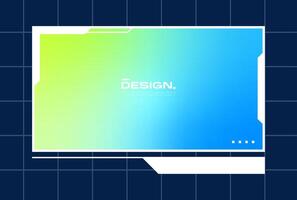 Futuristic pop up interface illustration. Video overlay element. vector