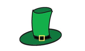 Hat Green yellow line colour black object icon symbol decoration ornament daint patrick day st.patrick dat 17 seventeen date day march irelad irish lucky rich wealth shamrock event party festival fun vector