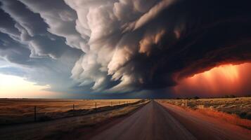 AI generated Severe Weather Background photo