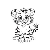 Tigre dibujos animados vector arte, iconos, y gráficos