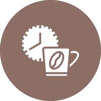 icono de vector de tiempo de café