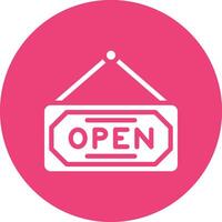 Open Store Sign Vector Icon