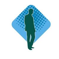 Silhouette of a corporate male in business man suit vector