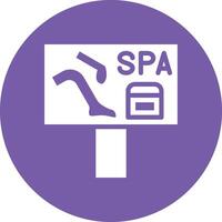 Spa Signboard Vector Icon