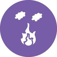 icono de vector de contaminación de fuego