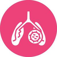 icono de vector de infección de pulmones