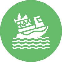 Burning Ship Vector Icon