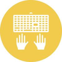 Typing on Keyboard Vector Icon