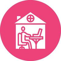 Working at Home Vector Icon