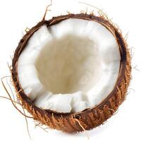 AI generated Fresh Coconut - Exotic Tropical Delight Isolated on White Background photo