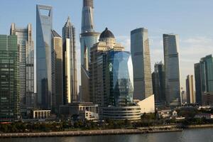 Shanghai Skyline at Water's Edge photo