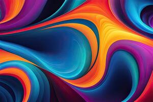 AI generated Liquid Motion Fluid and dynamic vibrant colors by AI Generative photo