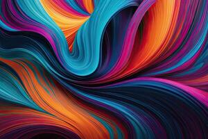 AI generated Liquid Motion Fluid and dynamic vibrant colors by AI Generative photo