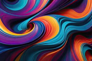 AI generated Liquid Motion Fluid and dynamic vibrant colors by AI Generative photo
