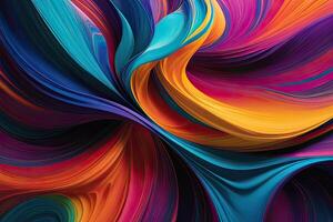 AI generated Liquid Motion Fluid and dynamic vibrant colors by AI Generative photo