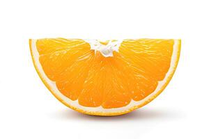 AI generated Orange slice isolated on white background by AI Generative photo