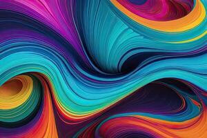 AI generated Liquid Motion Fluid and dynamic vibrant colors by AI Generative photo