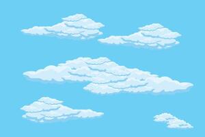 Cloud sky scene background vector simple cloud illustration template design