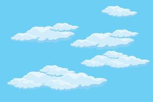 Cloud sky scene background vector simple cloud illustration template design