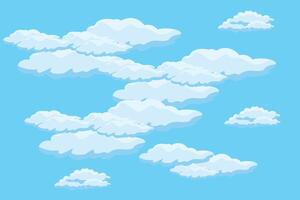 Cloud sky scene background vector simple cloud illustration template design