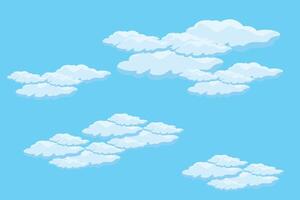 Cloud sky scene background vector simple cloud illustration template design