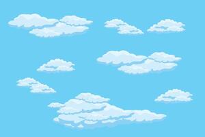 Cloud sky scene background vector simple cloud illustration template design