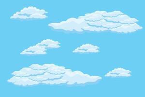 Cloud sky scene background vector simple cloud illustration template design