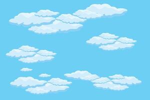 Cloud sky scene background vector simple cloud illustration template design