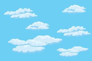 Cloud sky scene background vector simple cloud illustration template design