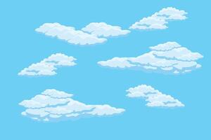 Cloud sky scene background vector simple cloud illustration template design