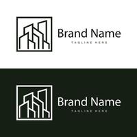 Modern City Building Logo Design, Luxurious and Simple Urban Architecture vector