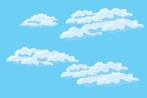 Cloud sky scene background vector simple cloud illustration template design