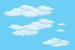 Cloud sky scene background vector simple cloud illustration template design