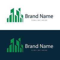 Modern City Building Logo Design, Luxurious and Simple Urban Architecture vector