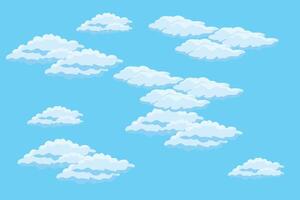 Cloud sky scene background vector simple cloud illustration template design