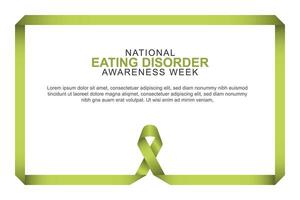 National Eating Disorder Awareness Week background. vector