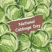 National Cabbage Day background. vector