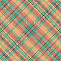 Tartan plaid pattern with texture and summer color. vector