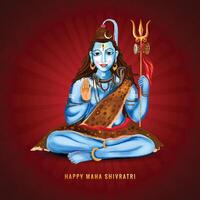 Maha shivratri festival greeting card background vector