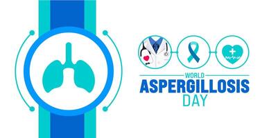 February is World Aspergillosis Day background template with usa flag theme concept. Holiday concept. use to background, banner, placard, card, and poster design template with text inscription vector