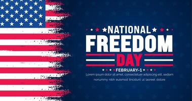 February is national Freedom Day background template. Holiday concept. background, banner, placard, card, and poster design template with text inscription and standard color. vector illustration.