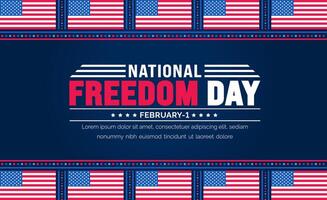 February is national Freedom Day background template. Holiday concept. background, banner, placard, card, and poster design template with text inscription and standard color. vector illustration.