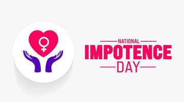 February is National Impotence Day background template with usa flag theme concept. Holiday concept. use to background, banner, placard, card, and poster design template with text inscription vector