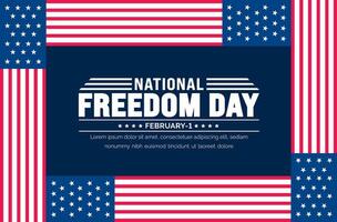 February is national Freedom Day background template. Holiday concept. background, banner, placard, card, and poster design template with text inscription and standard color. vector illustration.