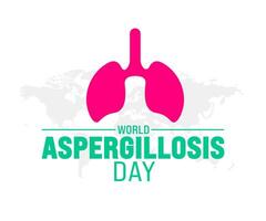 February is World Aspergillosis Day background template with usa flag theme concept. Holiday concept. use to background, banner, placard, card, and poster design template with text inscription vector