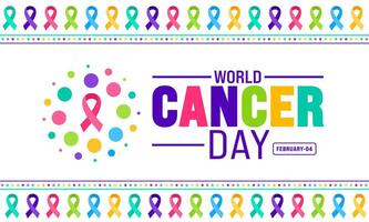 February 4 is World Cancer Day background template with usa flag theme concept. Holiday concept. use to background, banner, placard, card, and poster design template with text inscription vector