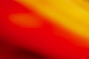 Abstract red and yellow background banner with defocused bokeh lights. Hologram. Waves and gradient. photo