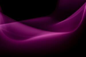 Purple smoke on a black background, abstract wavy lines for background. Backdrop. photo