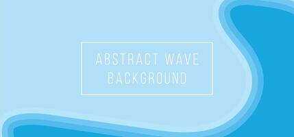 blue wave abstract background template vector